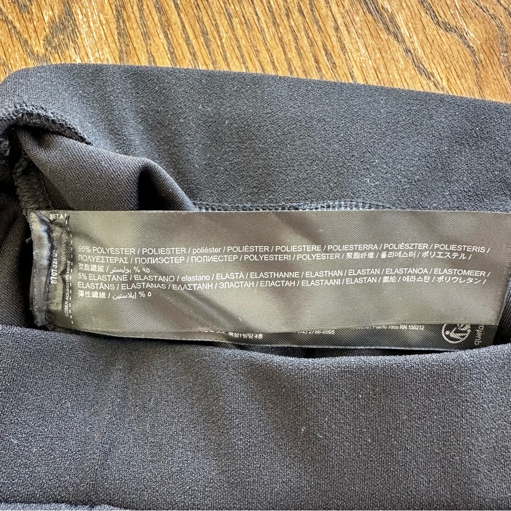 MNG Black Pants Center Detail Elastic Waist Wide Leg Workcore Whimsigoth Classic - Picture 7 of 13